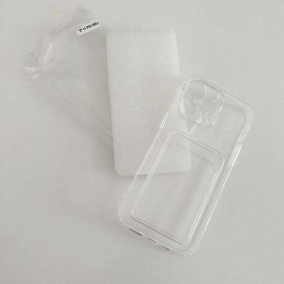 Clear Soft Card Holder Slot Apple iPhone Case - iphone 14 pro max - Picture 3 of 7